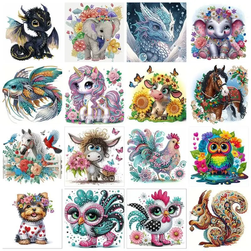 CHENISTORY Special Shape Diamond Painting Kits For Adults Dragon, Elephant, Horse Animal Round Full Drill Diamond Art Painting
CHENISTORY Special Shape Diamond Painting Kits For Adults Dragon, Elephant, Horse Animal Round Full Drill Diamond Art Painting
