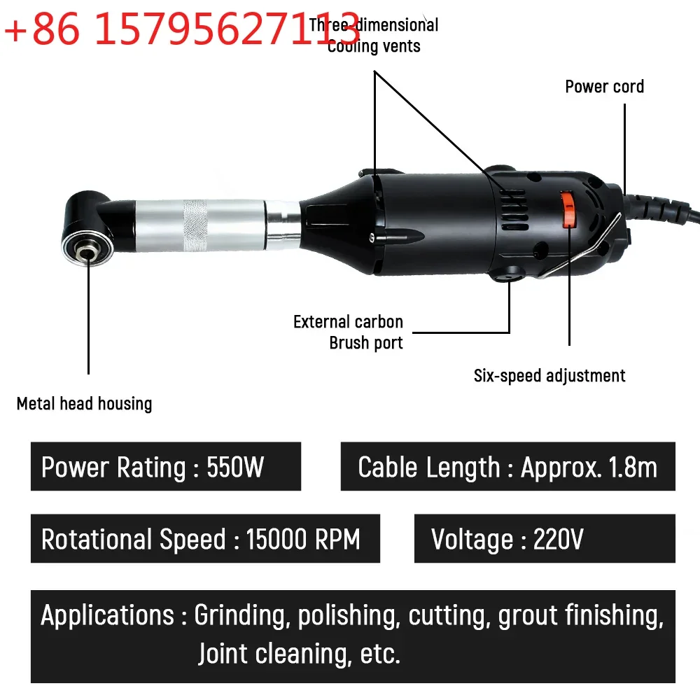 550W Multi-Functional Electric Angle Grinder 15000RPM Tile Grout Cleaning&Polishing Machine for Tile Deburring Cutting Polishing
550W Multi-Functional Electric Angle Grinder 15000RPM Tile Grout Cleaning&Polishing Machine for Tile Deburring Cutting Polishing