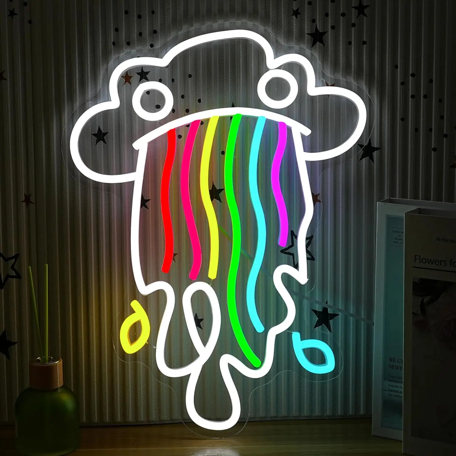 Cloud with Rainbow Tears Neon Sign LED Wall Art for Bedroom Kids Room Living Room Decor Happy Mood Lighting Symbol of Positivity
Cloud with Rainbow Tears Neon Sign LED Wall Art for Bedroom Kids Room Living Room Decor Happy Mood Lighting Symbol of Positivity