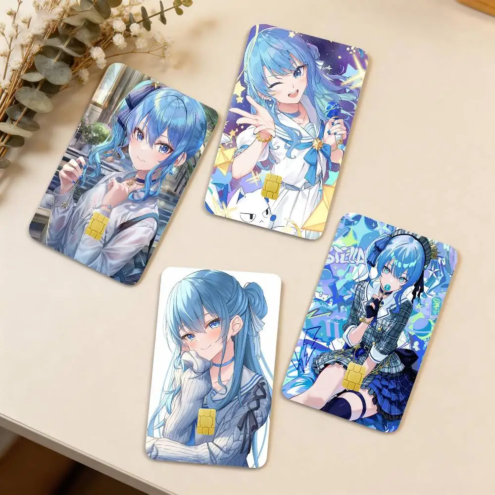 H-Hoshimachi S-Suisei Vtuber 4pcs 1Set Laser Holographic Sticker Skin Cover for Credit Bank Debit Card
H-Hoshimachi S-Suisei Vtuber 4pcs 1Set Laser Holographic Sticker Skin Cover for Credit Bank Debit Card