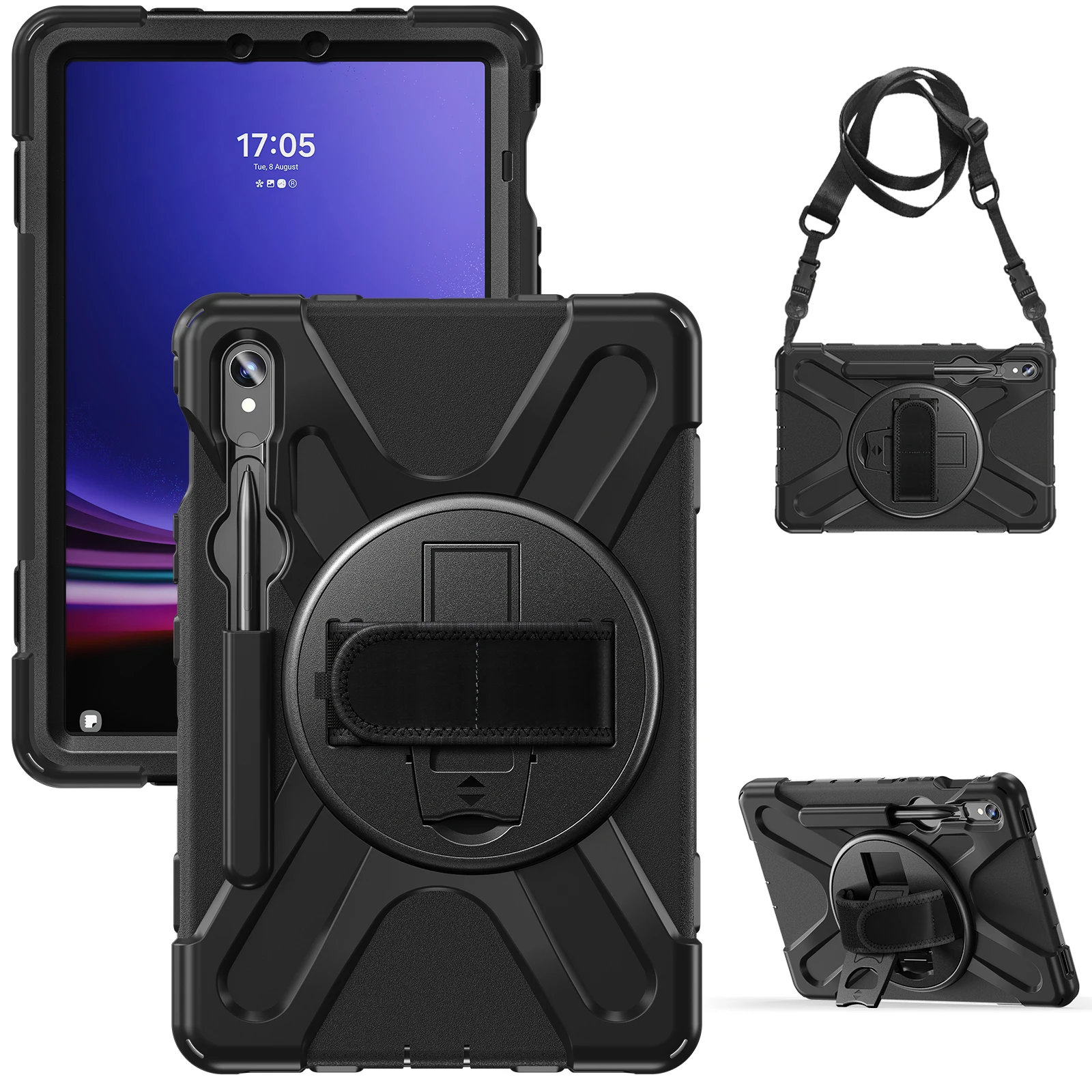 Прочный чехол для Samsung Galaxy Tab S10 S9 FE S8 S7 SM-X520 X526 X510 X516 X710 X716 X700 X706 T870 T875 Вращающийся на 360 градусов чехол-подставка
Прочный чехол для Samsung Galaxy Tab S10 S9 FE S8 S7 SM-X520 X526 X510 X516 X710 X716 X700 X706 T870 T875 Вращающийся на 360 градусов чехол-подставка