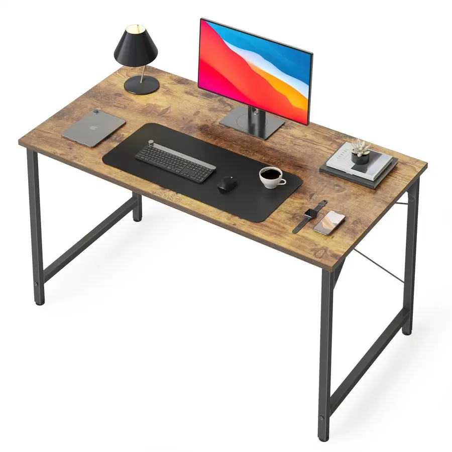 Computer Desk 40 Study Writing Table for Home Office, Modern Simple Style PC Desk, Black Metal Frame, Vintage Brown
Computer Desk 40 Study Writing Table for Home Office, Modern Simple Style PC Desk, Black Metal Frame, Vintage Brown