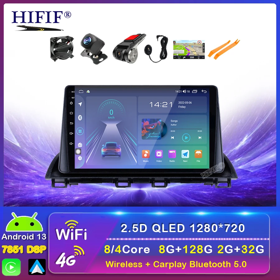 DSP CAR Android 13 Multimedia Radio Player For Mazda 3 Axela 2014-2019 GPS Navigation Video stereo Audio head unit 2DIN NO DVD
DSP CAR Android 13 Multimedia Radio Player For Mazda 3 Axela 2014-2019 GPS Navigation Video stereo Audio head unit 2DIN NO DVD