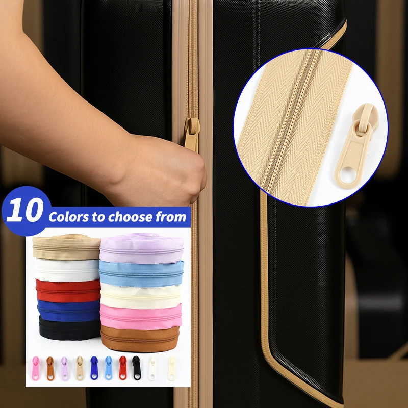 1/2/3/4/5Sets 4.5M Nylon Zipper Tape with 10Pcs Zip Sliders 3# Colored Decorative Zippers for Sewing Closures Zip Cursor Repair
1/2/3/4/5Sets 4.5M Nylon Zipper Tape with 10Pcs Zip Sliders 3# Colored Decorative Zippers for Sewing Closures Zip Cursor Repair