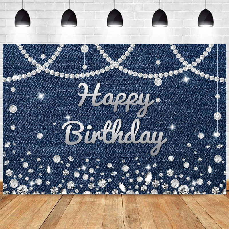 Denim and Diamond Backdrop Denim Theme Birthday Party Decorations Banner Diamond Necklace Blue Glitter Background Photography
Denim and Diamond Backdrop Denim Theme Birthday Party Decorations Banner Diamond Necklace Blue Glitter Background Photography