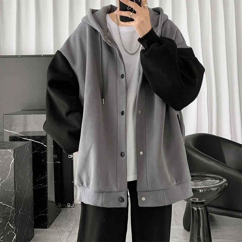 Versatile Cardigan Jacket Men's Autumn New Style Korean Trendy Splicing Loose Fit Hooded Sweatshirt Couple's Outfit
Versatile Cardigan Jacket Men's Autumn New Style Korean Trendy Splicing Loose Fit Hooded Sweatshirt Couple's Outfit