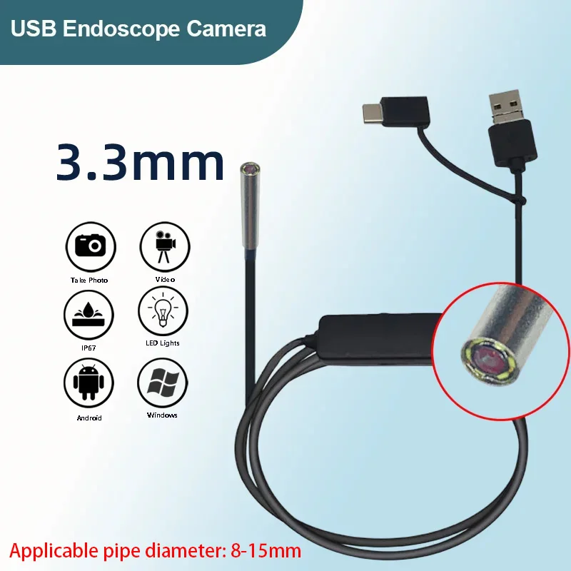 OV9734 1MP 80 degrés diamètre 3.3mm Endoscope camara Ultra-fin Micro Inspection de canalisations industrielles
OV9734 1MP 80 degrés diamètre 3.3mm Endoscope camara Ultra-fin Micro Inspection de canalisations industrielles
