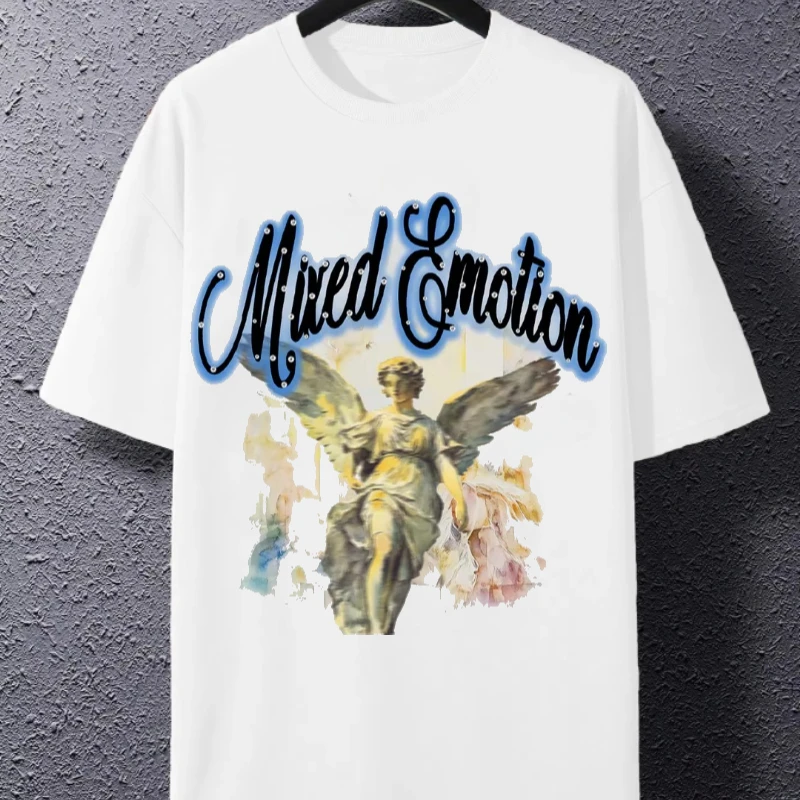 Summer Letter Rhinestone Short Sleeve Tshirts for Men Women Streetwear Cotton Loose Crew Neck Top Tees Oversized Unisex Tshirt
Summer Letter Rhinestone Short Sleeve Tshirts for Men Women Streetwear Cotton Loose Crew Neck Top Tees Oversized Unisex Tshirt