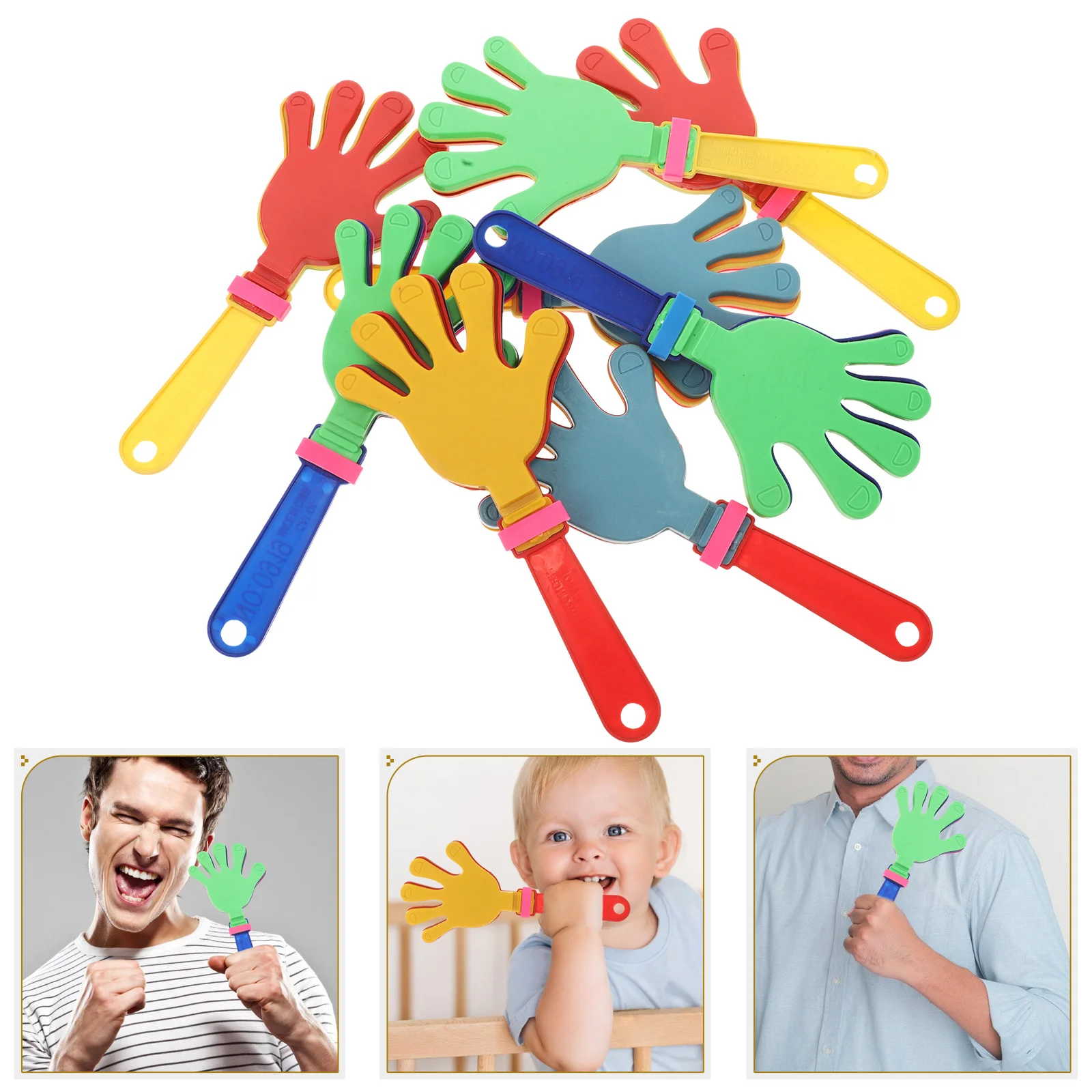 8 Pcs Hand Clapper Toys Plastic Safe Kids Party Celebrations Sporting Events Clapping Hands Cheering Props
8 Pcs Hand Clapper Toys Plastic Safe Kids Party Celebrations Sporting Events Clapping Hands Cheering Props