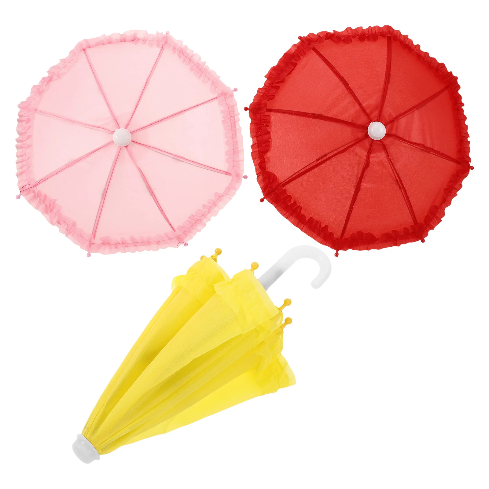 3 Pcs Lace Toy Umbrella Decoration Photograph Prop Model Glass Versatile Plaything Children Cognitive Iron Lovely
3 Pcs Lace Toy Umbrella Decoration Photograph Prop Model Glass Versatile Plaything Children Cognitive Iron Lovely