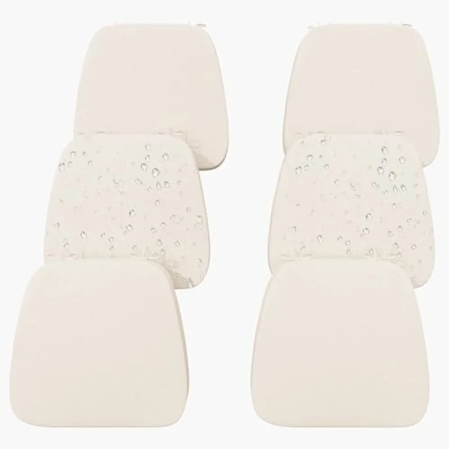 17'' x 16'' x 2.5Thick Chair Cushions for Dining Chairs 6 Pack WaterProof Easy Clean Kitchen Chair Pads with Ties and Non-Slip
17'' x 16'' x 2.5Thick Chair Cushions for Dining Chairs 6 Pack WaterProof Easy Clean Kitchen Chair Pads with Ties and Non-Slip