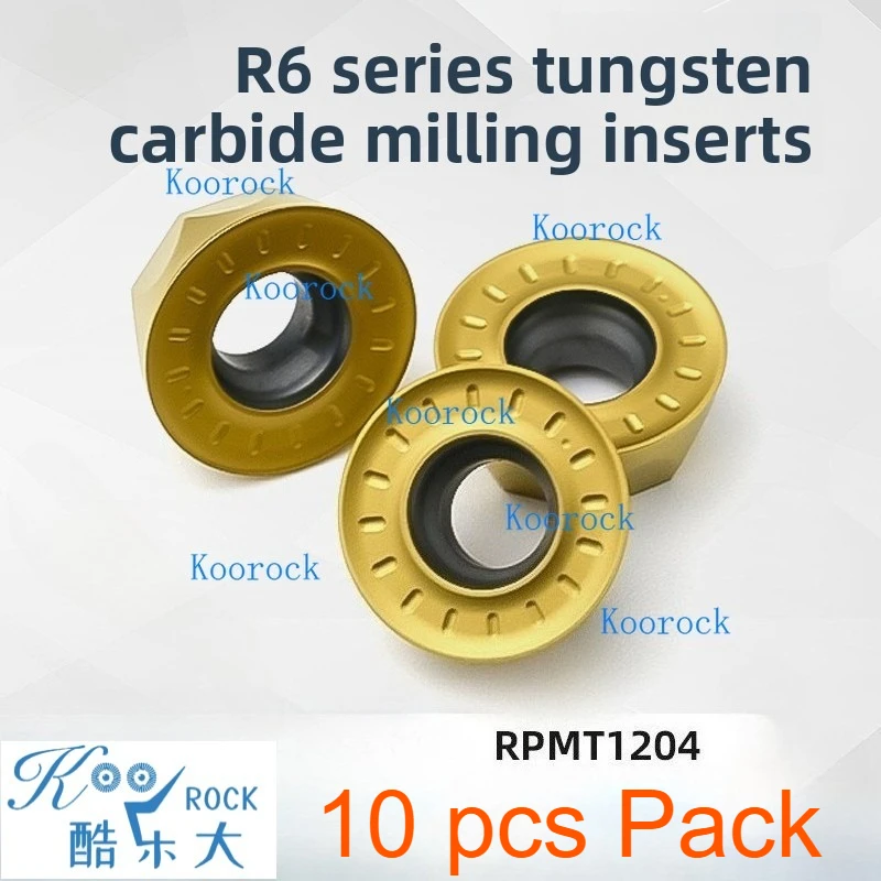 Round Milling Insert RPMT1204 Series R6, High Temp Wear Resistant, Tungsten Carbide for CNC Milling Machines
Round Milling Insert RPMT1204 Series R6, High Temp Wear Resistant, Tungsten Carbide for CNC Milling Machines