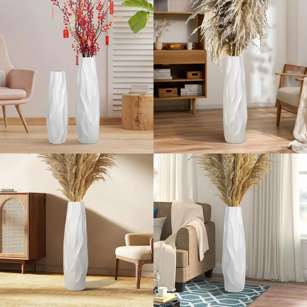 Большая 24-дюймовая высокая напольная ваза для домашнего декора, современный минималистичный стиль, идеально подходит для пампасной травы и центральных предметов гостиной
Большая 24-дюймовая высокая напольная ваза для домашнего декора, современный минималистичный стиль, идеально подходит для пампасной травы и центральных предметов гостиной