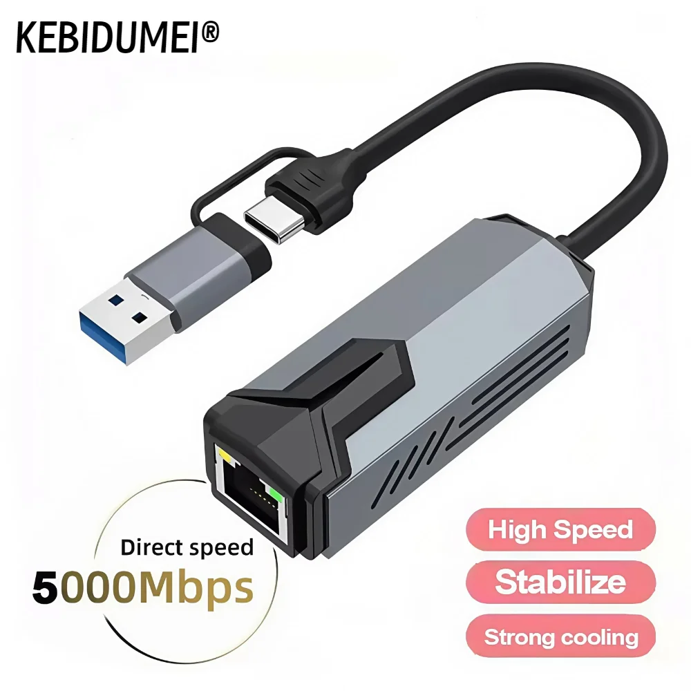 USB Ethernet-адаптер 5000 Мбит/с USB3.0 Type-C к RJ45 5 Гбит/с Ethernet-адаптер Конвертер сетевой карты HUB для ПК Windows 11 Ноутбук
USB Ethernet-адаптер 5000 Мбит/с USB3.0 Type-C к RJ45 5 Гбит/с Ethernet-адаптер Конвертер сетевой карты HUB для ПК Windows 11 Ноутбук