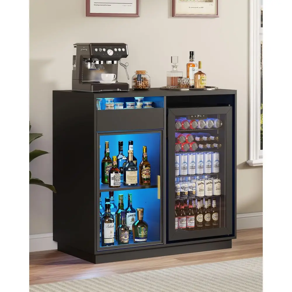 Bar Cabinet with Builtin Fridge, Bar Cabinet with LED Lights amp Outlets, Wine amp Liquor Beverage Bar Cabinet with Glass Door,
Bar Cabinet with Builtin Fridge, Bar Cabinet with LED Lights amp Outlets, Wine amp Liquor Beverage Bar Cabinet with Glass Door,
