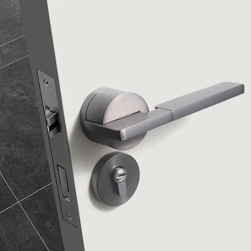 Simple indoor mechanical door lock, bedroom study office wooden door, 58 split lock, matte black Nordic door handle
Simple indoor mechanical door lock, bedroom study office wooden door, 58 split lock, matte black Nordic door handle