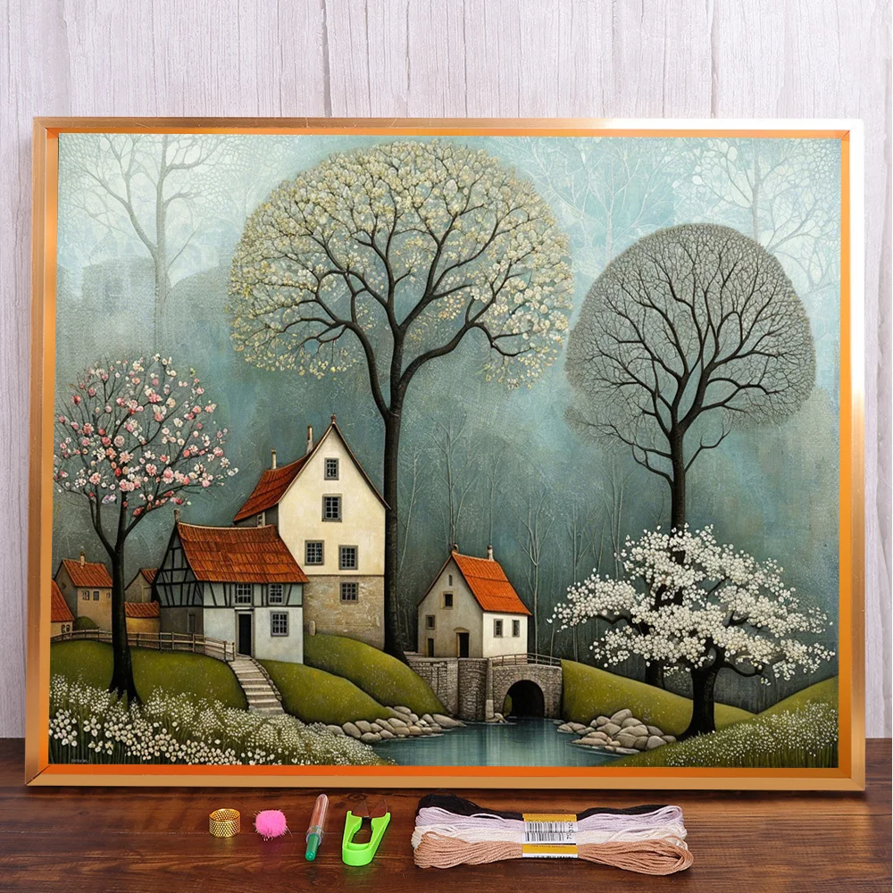 Fantasy Landscape Printed Canvas Cross Stitch DIY Embroidery Kit Painting Handmade Knitting Sewing Stamped Magic For Adults
Fantasy Landscape Printed Canvas Cross Stitch DIY Embroidery Kit Painting Handmade Knitting Sewing Stamped Magic For Adults