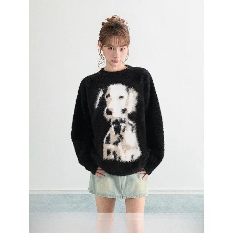 Soft Cozy Winter Knitted Sweater Bla Spot Mink hair for Men And Women Lazy Sle Long Sve round Ne Warmth Casual
Soft Cozy Winter Knitted Sweater Bla Spot Mink hair for Men And Women Lazy Sle Long Sve round Ne Warmth Casual