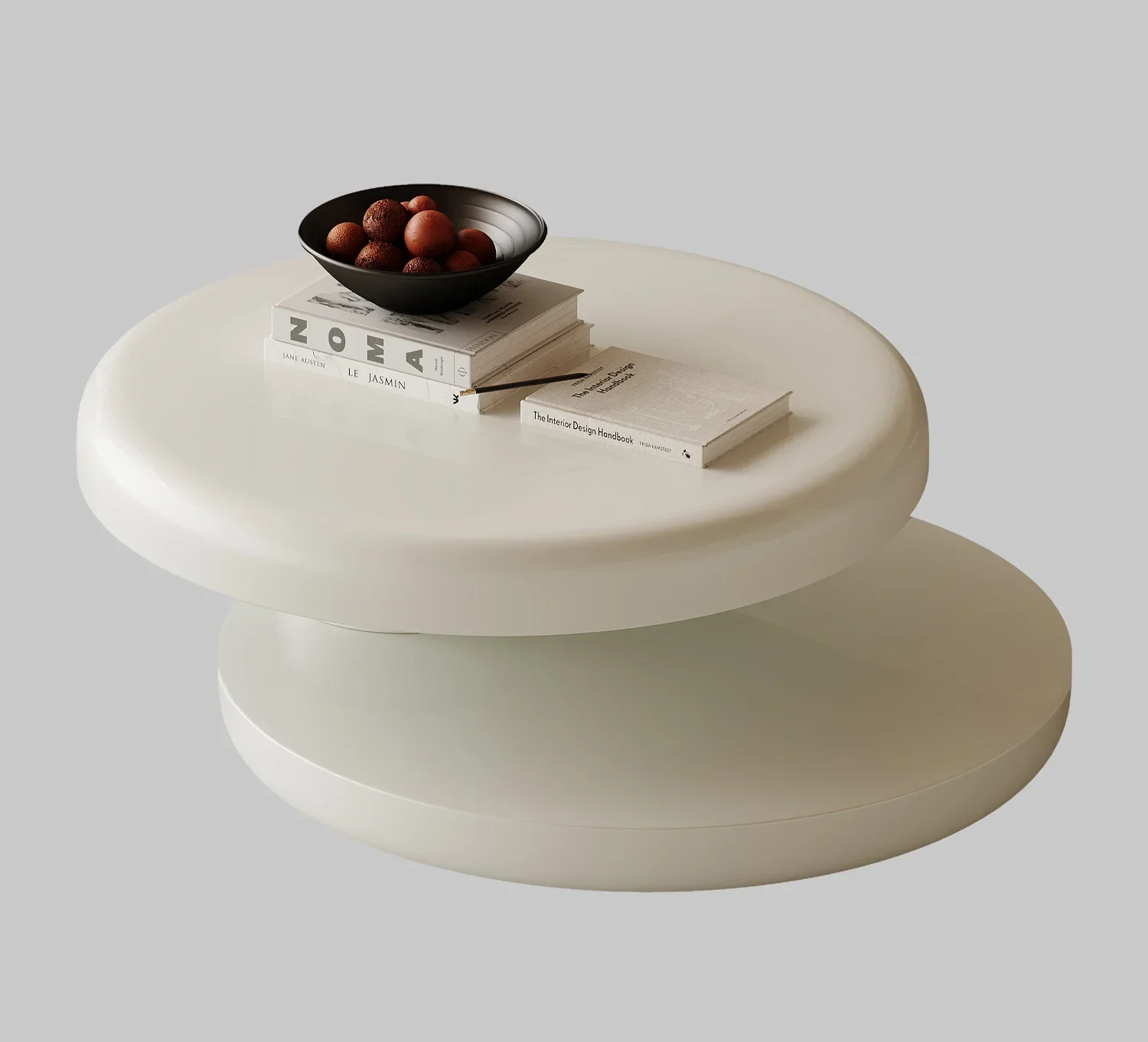 Simple round rotating coffee table living room fashion creative white coffee table minimalist
Simple round rotating coffee table living room fashion creative white coffee table minimalist