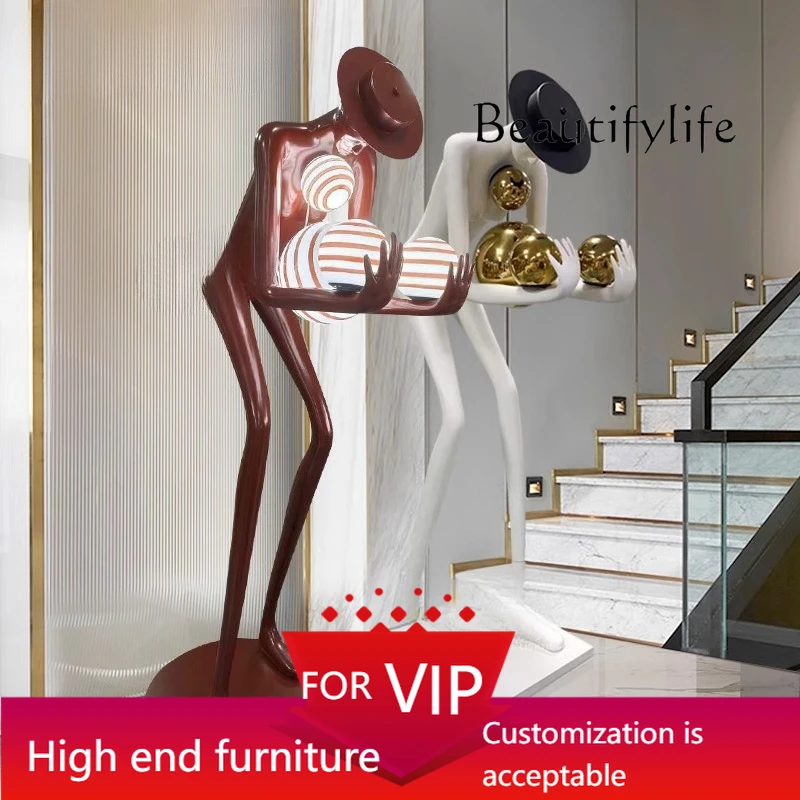 UP Humanoid statue sculpture long arm ball design exhibition hall ornament hotel living room sofa Nordic modeling
UP Humanoid statue sculpture long arm ball design exhibition hall ornament hotel living room sofa Nordic modeling