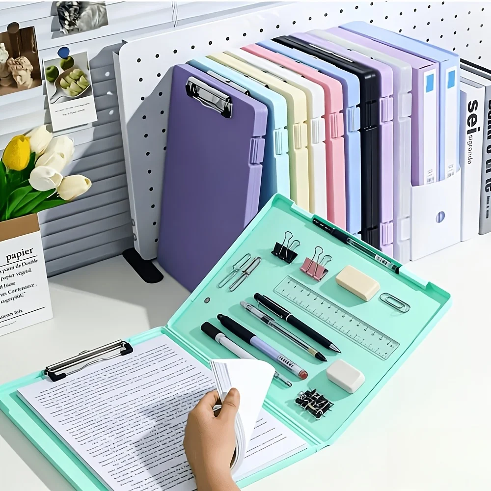3Pcs Random Color A4 Plastic Clipboard with Storage Box, Portable File Folder for Office School Nurse Writing Document Organizer
3Pcs Random Color A4 Plastic Clipboard with Storage Box, Portable File Folder for Office School Nurse Writing Document Organizer