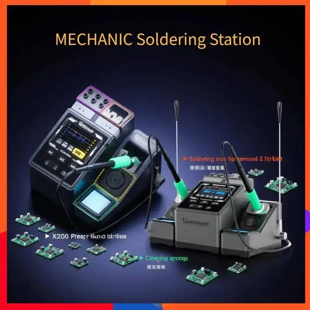 MECHANIC 2 in 1 Soldering System X120 Ultra X200 Ultra 2S Fast Heat Up 200W Transformer Version for Professional PCB Repair Shop
MECHANIC 2 in 1 Soldering System X120 Ultra X200 Ultra 2S Fast Heat Up 200W Transformer Version for Professional PCB Repair Shop