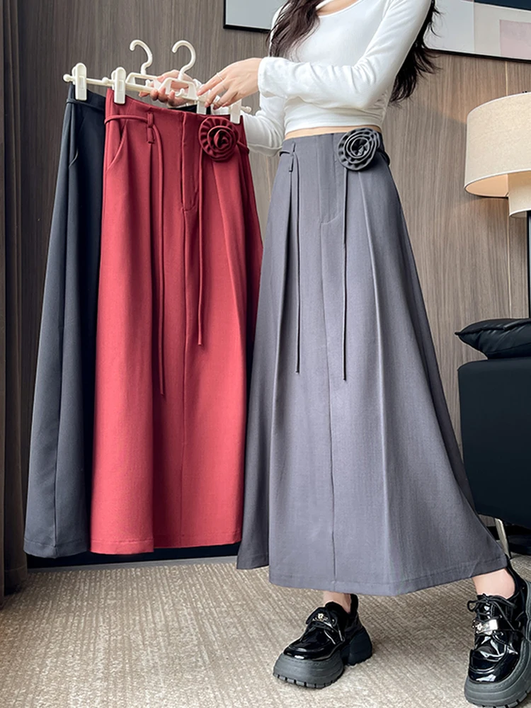Women Simplicity Three Dimensional Flower Solid Color Design A-line Skirt Spring Autumn Elegant Temperament Suit Thin Dress
Women Simplicity Three Dimensional Flower Solid Color Design A-line Skirt Spring Autumn Elegant Temperament Suit Thin Dress