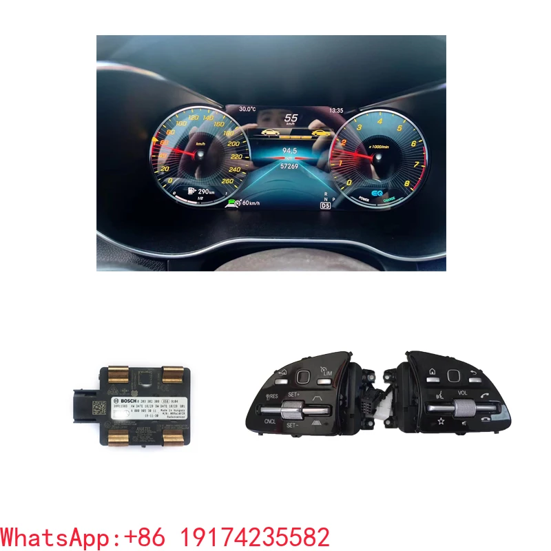 For Mercedes Benz C Class GLC W205 W253 2019-2022 Distronic Steering ACC Driving Assist System Leather Steering Wheel Buttons 
For Mercedes Benz C Class GLC W205 W253 2019-2022 Distronic Steering ACC Driving Assist System Leather Steering Wheel Buttons