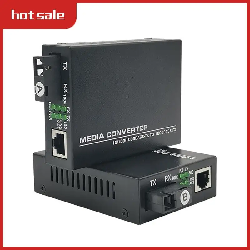 1 Pair Gigabit Fiber Transceiver 3KM Single Mode Single Fiber SC Gigabit Media Converter For Security Monitoring Durable US Plug
1 Pair Gigabit Fiber Transceiver 3KM Single Mode Single Fiber SC Gigabit Media Converter For Security Monitoring Durable US Plug