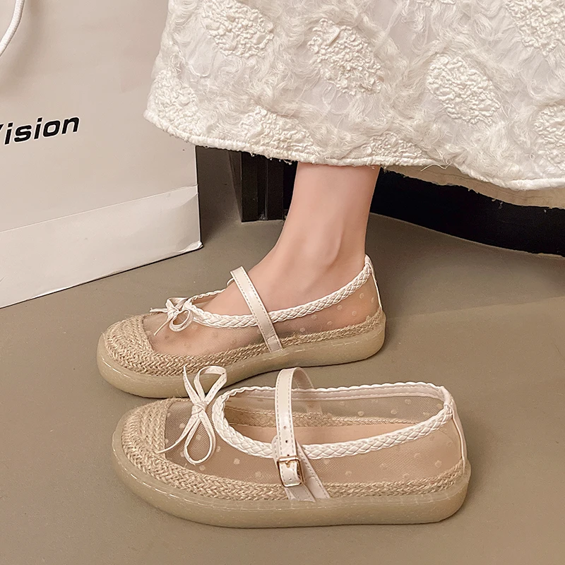 Summer Thin Mesh Breathable Fishing Shoes Women's Knot Soft Bottom Bean Fairy Style Skirt Single Shoes Fashionable ...
Summer Thin Mesh Breathable Fishing Shoes Women's Knot Soft Bottom Bean Fairy Style Skirt Single Shoes Fashionable ...