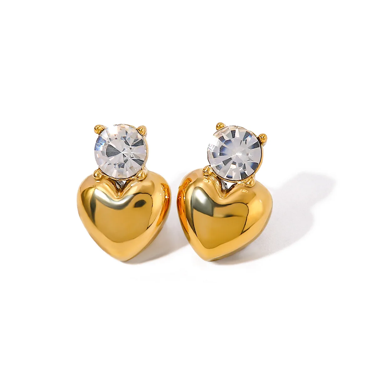 Серьги-гвоздики из нержавеющей стали с PVD-позолотой 18 карат, Tarnish Crystal Heart для женщин, ювелирные изделия, оптовая продажа, летние модные
Серьги-гвоздики из нержавеющей стали с PVD-позолотой 18 карат, Tarnish Crystal Heart для женщин, ювелирные изделия, оптовая продажа, летние модные