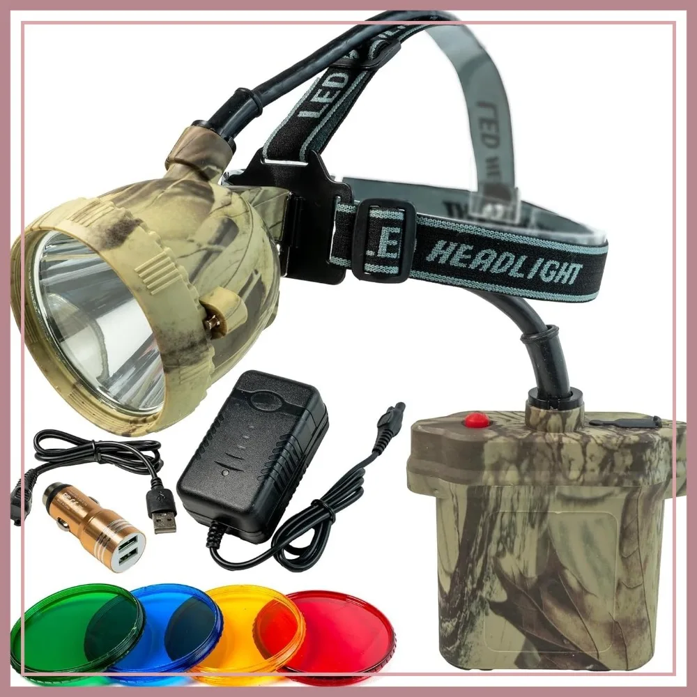 Camo LED Hunting Headlamp, 6 Modes, Rechargeable, Waterproof for Coon, Coyotes, Hog
Camo LED Hunting Headlamp, 6 Modes, Rechargeable, Waterproof for Coon, Coyotes, Hog