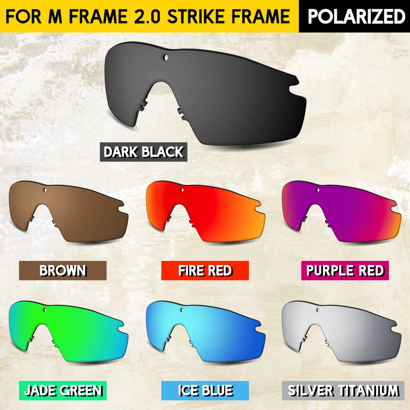 Thickness of 1.5MM Polarized Replacement Lenses for Oakley M Frame 2.0 Strike Sunglasses-Multi Colors
Thickness of 1.5MM Polarized Replacement Lenses for Oakley M Frame 2.0 Strike Sunglasses-Multi Colors