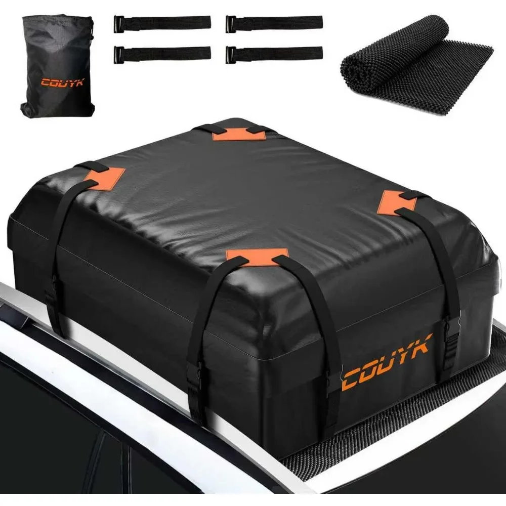 Водонепроницаемая грузовая сумка на крышу автомобиля — 15 кубических футов, универсальная, с противоскользящим ковриком и дверными крючками
Водонепроницаемая грузовая сумка на крышу автомобиля — 15 кубических футов, универсальная, с противоскользящим ковриком и дверными крючками