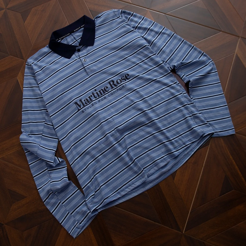 Футболка с воротником-поло Martine, розово-синяя полоска, футболка с длинными рукавами для мужчин и женщин, топ лучшего качества, футболка
Футболка с воротником-поло Martine, розово-синяя полоска, футболка с длинными рукавами для мужчин и женщин, топ лучшего качества, футболка
