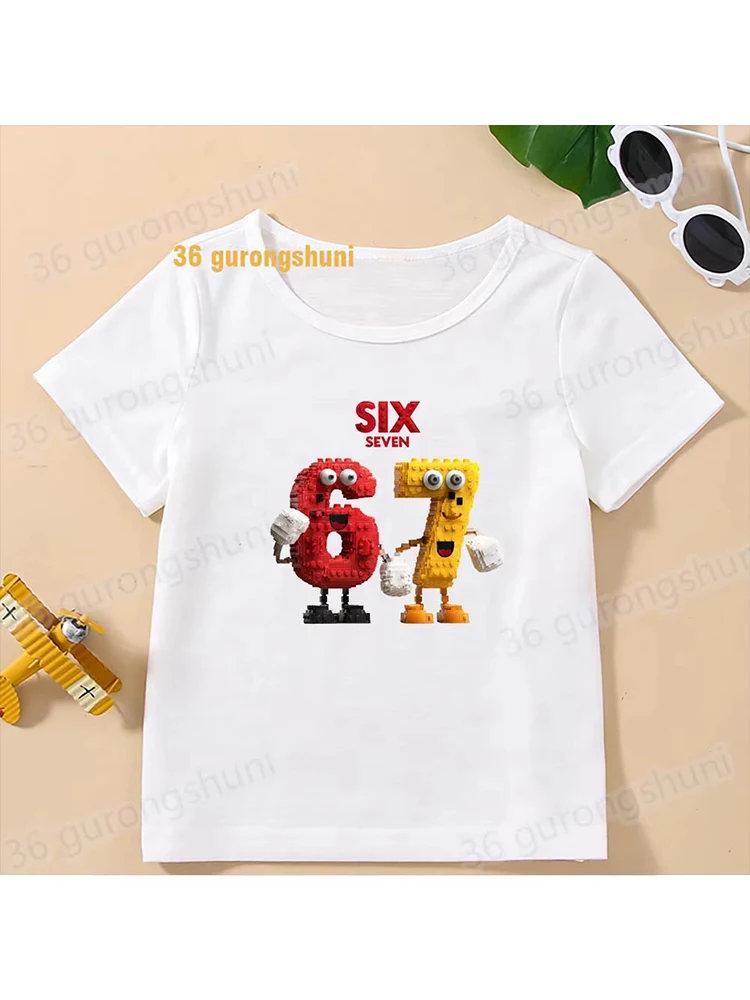 Kids 67 Themed Colorful Print T-Shirt, Soft Cotton Fabric, Breathable and Comfortable, Ideal for Toddlers and Childrentk0292
Kids 67 Themed Colorful Print T-Shirt, Soft Cotton Fabric, Breathable and Comfortable, Ideal for Toddlers and Childrentk0292