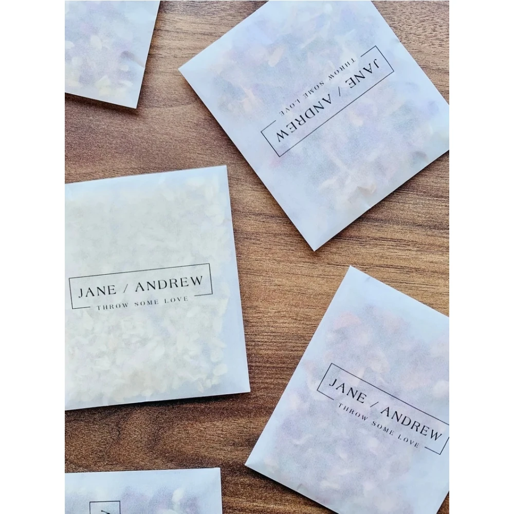 25Pcs Custom Biodegradable Personalised Confetti Packets | Real Flower Petal Wedding Confetti | Natural | Names Packets
25Pcs Custom Biodegradable Personalised Confetti Packets | Real Flower Petal Wedding Confetti | Natural | Names Packets