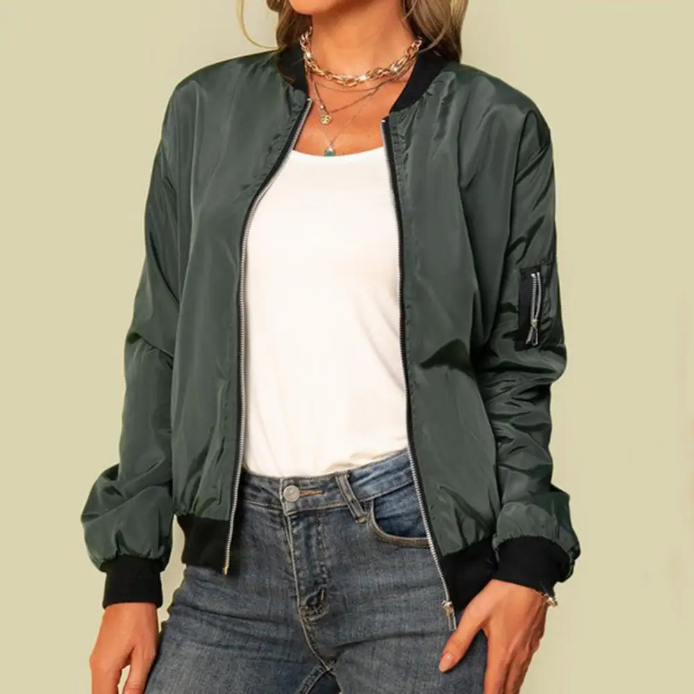 Women Coat Lady Outerwear Women's Stand Collar Zip-up Cardigan Stylish Fall/spring Jacket for Daily Wear
Women Coat Lady Outerwear Women's Stand Collar Zip-up Cardigan Stylish Fall/spring Jacket for Daily Wear