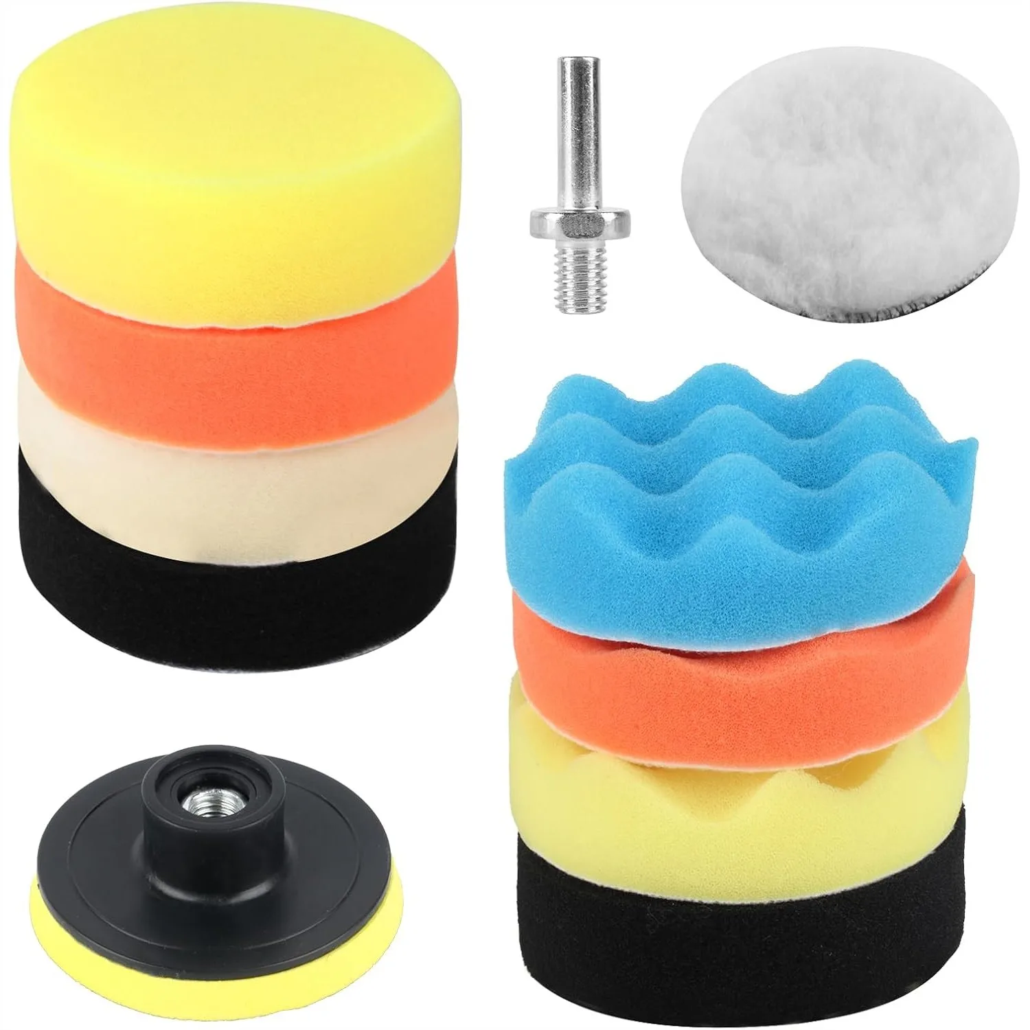 10-Pack Car Polishing Pads, 3 Inch Foam Buffer Polisher for Drill with M10 Adapter, Scratch-Free Surface Protection and Easy
10-Pack Car Polishing Pads, 3 Inch Foam Buffer Polisher for Drill with M10 Adapter, Scratch-Free Surface Protection and Easy