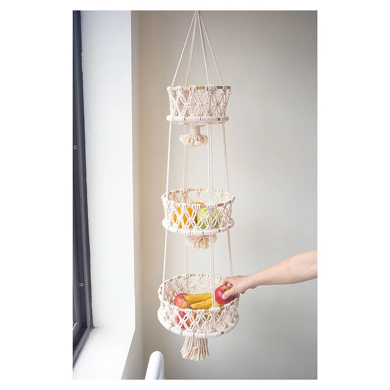AD-Tassel Hanging Basket Bohemian Home Decor Flower Pot Rack Hanging Fruit Basket Kitchen Indoor Outdoor Decoration
AD-Tassel Hanging Basket Bohemian Home Decor Flower Pot Rack Hanging Fruit Basket Kitchen Indoor Outdoor Decoration