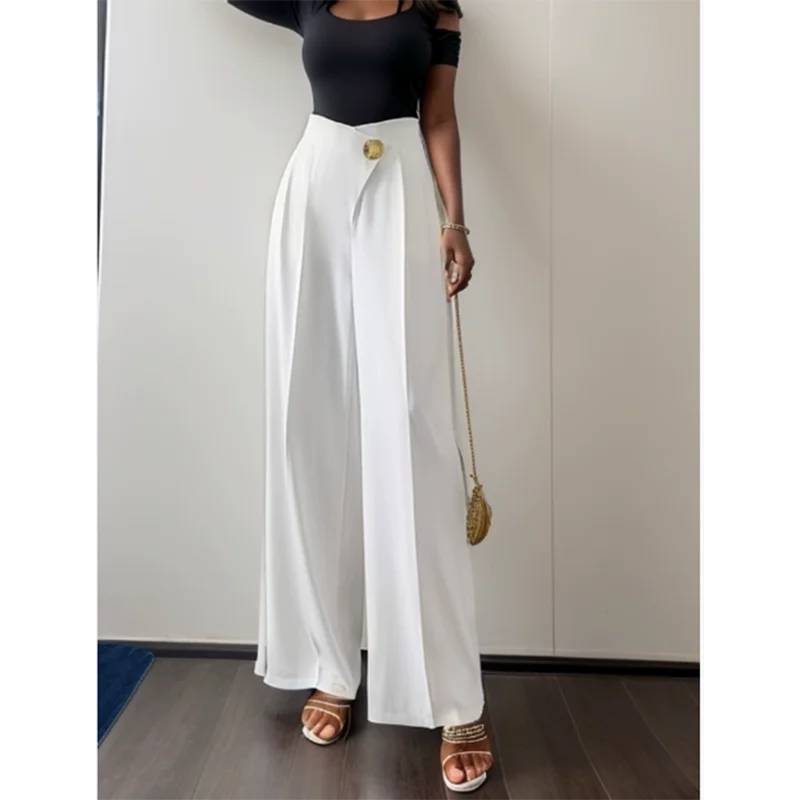 Женский дизайн, широкие костюмные брюки, новые тонкие прямые повседневные брюки с высокой талией, простые повседневные брюки с высокой талией, весна и лето
Женский дизайн, широкие костюмные брюки, новые тонкие прямые повседневные брюки с высокой талией, простые повседневные брюки с высокой талией, весна и лето