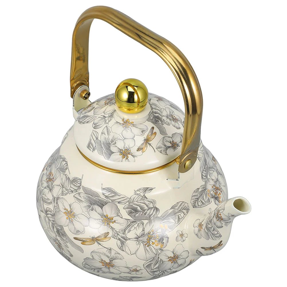 Retro Enamel Teapot Stovetop Kettle Vintage Design Boiling Water Jug Floral Pattern Tea Pot Kitchen Dining Bar Induction Cooker 
Retro Enamel Teapot Stovetop Kettle Vintage Design Boiling Water Jug Floral Pattern Tea Pot Kitchen Dining Bar Induction Cooker