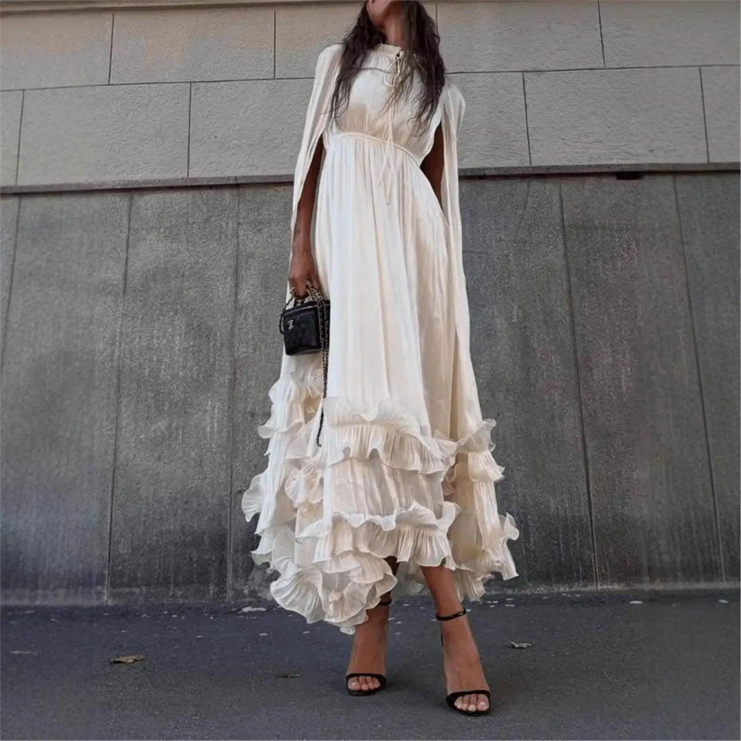 Ele V-ne Belted Double-layer Skirt Long Dr Women's Faionable Independent Station Cross-border New Sle Ciwalk
Ele V-ne Belted Double-layer Skirt Long Dr Women's Faionable Independent Station Cross-border New Sle Ciwalk