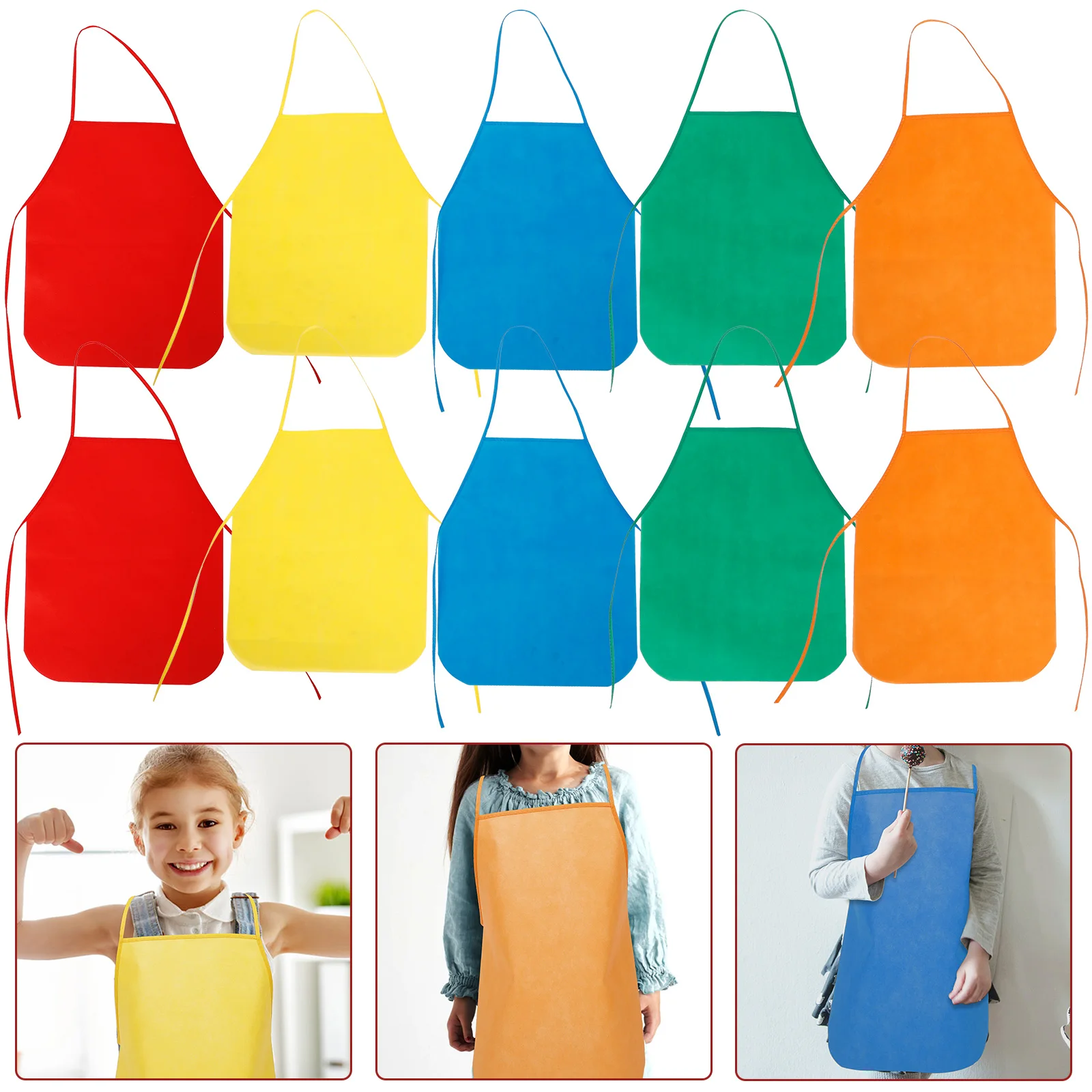 10 Pcs Cooking Aprons Painting Aprons Non woven DIY Children Apron 40x50cm Toddler Craft Baking Smocks
10 Pcs Cooking Aprons Painting Aprons Non woven DIY Children Apron 40x50cm Toddler Craft Baking Smocks