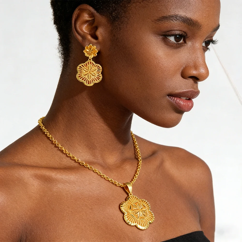 Luxury Women Necklace Dubai Drop Earrings Jewelry Set Gold Color Necklace Earrings African Design Jewelry Wedding Gifts Party
Luxury Women Necklace Dubai Drop Earrings Jewelry Set Gold Color Necklace Earrings African Design Jewelry Wedding Gifts Party