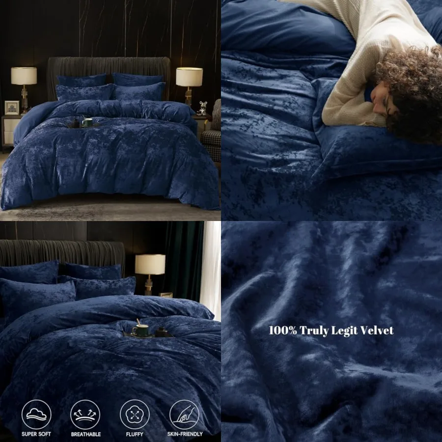 Truly Velvet Duvet Cover Set Size, 3pcs Ultra Soft Breathable Comforter Cover Set, Luxury Cozy Flannel Duvet Cover with Pillow
Truly Velvet Duvet Cover Set Size, 3pcs Ultra Soft Breathable Comforter Cover Set, Luxury Cozy Flannel Duvet Cover with Pillow