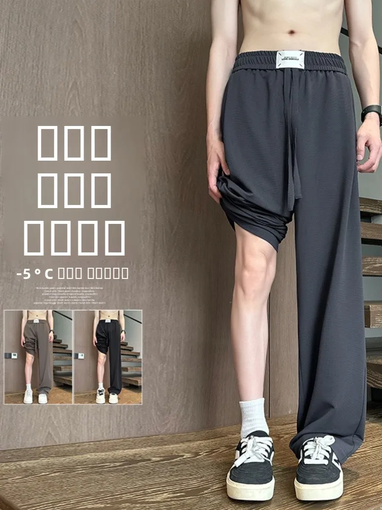 Мужские летние тонкие брюки из ледяного шелка прямого кроя, новые модные повседневные брюки с широкими штанинами, спортивные брюки для отдыха, длинные брюки
Мужские летние тонкие брюки из ледяного шелка прямого кроя, новые модные повседневные брюки с широкими штанинами, спортивные брюки для отдыха, длинные брюки