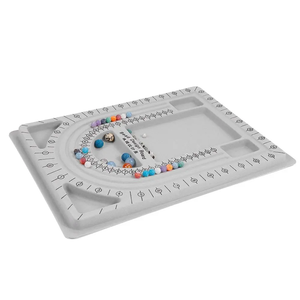 Tray Bracelet Beading Tray Multi-functional Resin DIY Necklace Tool Gray Flocked Bead Board Measuring Tool Jewelry Design Tool
Tray Bracelet Beading Tray Multi-functional Resin DIY Necklace Tool Gray Flocked Bead Board Measuring Tool Jewelry Design Tool