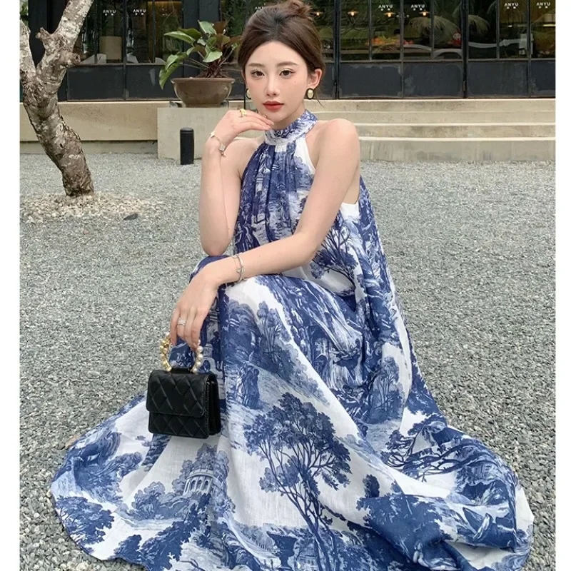 Bohemia Beach Blue Print Dress for Women Summer Sexy Off The Shoulder Elegant Casual Loose Midi Dresses Vestidos
Bohemia Beach Blue Print Dress for Women Summer Sexy Off The Shoulder Elegant Casual Loose Midi Dresses Vestidos