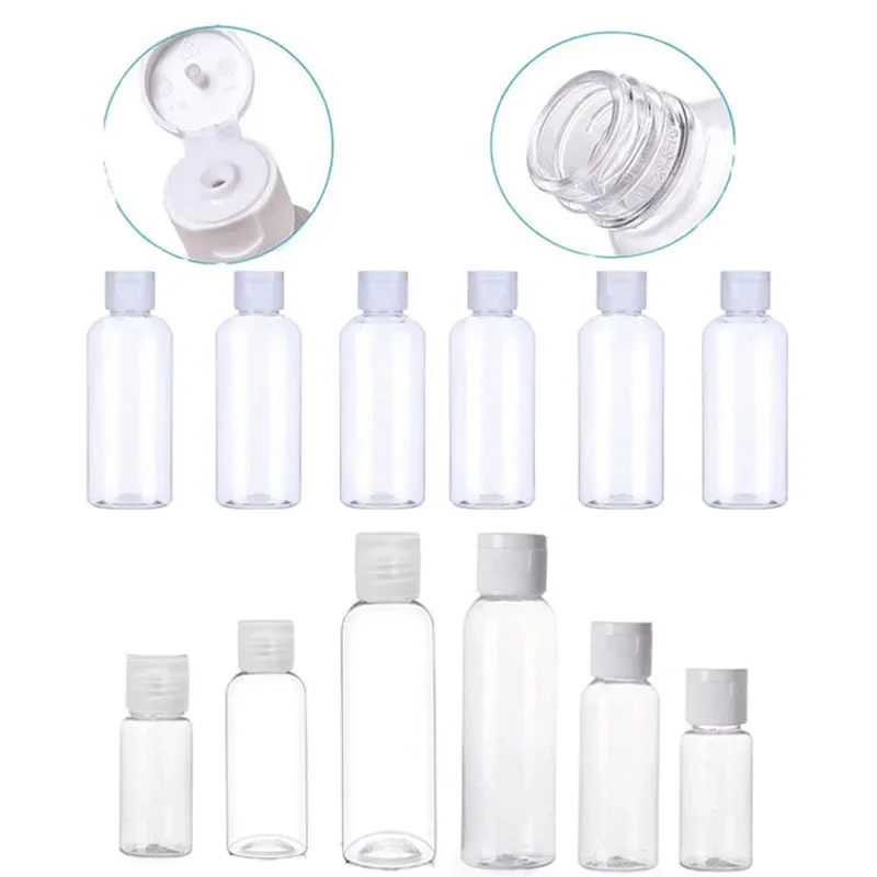 100Pcs 5ml-100ml Empty Squeezable Plastic PET Clear Bottles W/ Clear White Flip Cap Travel Container For Shampoo Body Lotion
100Pcs 5ml-100ml Empty Squeezable Plastic PET Clear Bottles W/ Clear White Flip Cap Travel Container For Shampoo Body Lotion